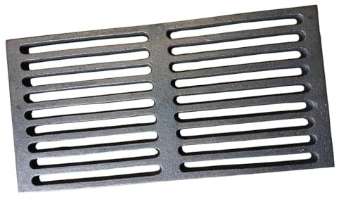 FIGEVIDA Griglia in Ghisa per Camino e Stufa a Legna e Pellet per Caduta Cenere e Aereazione (29,5 x 15 cm)