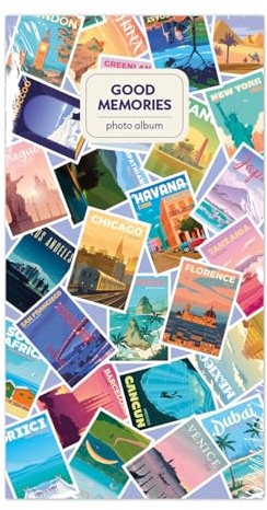 Grupo Erik Fotoalbum Einsteckalbum 10x15 Wanderlust - Fotobuch für 96 Fotos im Format 10x15 - Foto Einsteckalbum 10x15 Blau