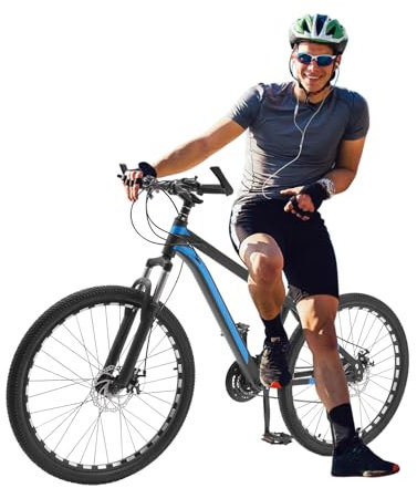 Tagowao 26 Zoll Fahrrad Mountainbike, 21 Gang Mountainbikes City Bike Fahrrad für Mädchen, Jungen, Männer und Frauen Schwarz, Blau
