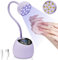 CGBE Mini UV Nail Lamp with Smart Sensor and Display, 12 Beads Mini Nail Lamp, UV Lamps for Gel Nails with 4 Modes, Portable LED Nail Lamp with USB Charging Cable in Salon Or DIY at Home, Purple