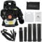 52CC Benzin Laubbläser rückentragbar, 2-Takt Kabelloser Gartenbläser Rucksack-Motorbläser, 1.7 PS Laubbläser für große Flächen (Black)