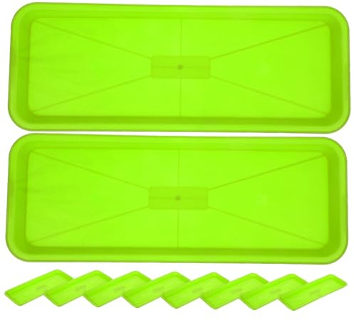 SUPVOX Vassoio Rettangolare in Plastica per Sottovaso, Set da 10 Pezzi, Vaschette di Drenaggio per Piante in Vaso, Resistente Pp, per Uso Interno Ed Esterno di Vasi Bonsai e Fioriere