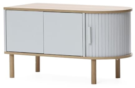 Hometopia Modernes Lowboard, 80 x 40 cm mit Aufbewahrungsschrank für Wohnzimmer, geeignet für Fernseher bis 43 Zoll, Kabeldurchlass integriert