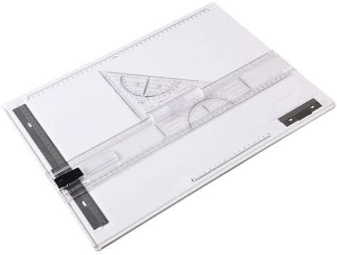 Wsymxuo A3 Drawing Board with Adjustable Clamps and for Engineering