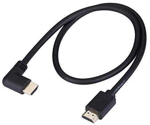 Larrits 0.6 m High Speed Câble HDMI 2.0 avec Ethernet Ultra HD 4 K 60 Hz à 90 degrés avec angle droit support 4 K 2160p 1080p 3d pour TV 4 K HDTV PS4 Xbox 360 Xbox One projecteurs