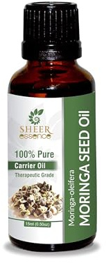 Moringa Seed Oil -(Moringa-Oleifera)- Carrier Oil 100% Pure Natural Undiluted Uncut Therapeutic Grade Oil 0.51 Fl.OZ