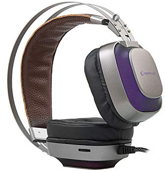 Rampage SN-RW77 PRESTIGE Metallic Grey USB 7.1 Ergonomic Design Gaming Headset with Hidden Microphone