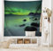 ABAKUHAUS Landschaft Wandteppich, Magie Natur Strand aus Weiches Mikrofaser Stoff Waschbar ohne Verblassen Digitaldruck, 150 x 110 cm, Lindgrün und Mandel