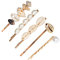 CAREOR Lot de 5 barrettes à cheveux en forme de coquillage avec perles artificielles - Accessoires à cheveux pour femmes et filles