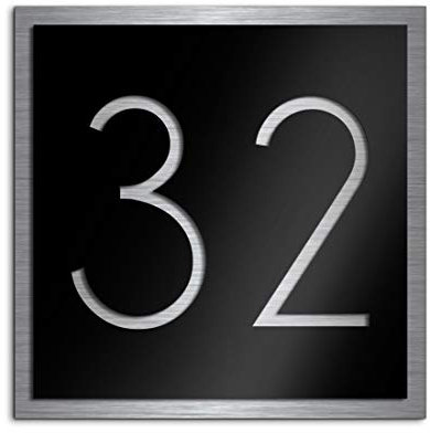 Premium Designer Hausnummer aus Edelstahl | viele Farben: Anthrazit - Grau - Schwarz - Weiß - Rot | Rostfrei & wetterfest - individuell - Hausnummernschild zwischen klein L und groß XXL wählbar
