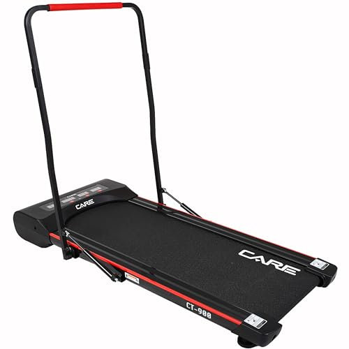 Care Fitness – Motorisiertes Laufband CT-900 – Gehen und schnelles Gehen zu Hause – Höchstgeschwindigkeit 6 km/h – Klappbares Laufband Schwarz