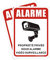BlazeVideo 2X Panneau Propriété Privée sous Surveillance Vidéo accès Interdit, Aluminium - 180 * 250 mm