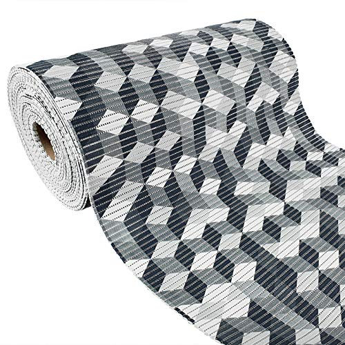 DecoMeister Badematte Weichschaummatte Duschvorleger Badläufer Badteppich Weichschaum Bodenmatte Antirutsch Teppich WC Pool Vorleger Yogamatte rutschfeste Matte 65x200 cm 3D Würfel