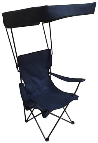 TERRE JARDIN Silla Plegable con Parasol Sunrise