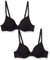 Amazon Essentials Women's Comfortable Underwire T-Shirt Bra, Pack of 2, Black, 36A