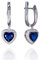 Namana Love Herz Ohrringe für Damen mit herzförmigen blauen Steinen, 925 Sterling Silber Ohrhänger für Frauen mit saphirblauen Steinen und weißem Zirkonia, Blaue Ohrringe mit Geschenkbox.
