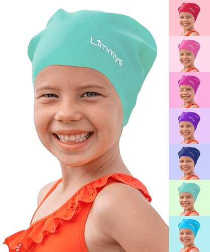 Limmys Gorro de Natación Infantil – Hecho de Silicona 100 % – para Cabello Largo – Suave, Elástico y Cómodo – Diseñado para Durabilidad y Sin Enredos