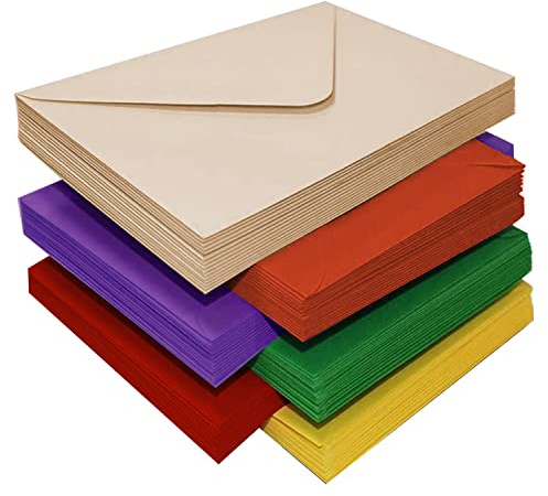 60 Pcs Petites Enveloppes, Mini Enveloppes Multicolores Petites Enveloppes Colorées Mignonnes Petites Enveloppes pour Noël, Thanksgiving, Mariage, Fournitures de Fête d'Anniversaire (6 Couleurs)