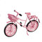 Melody Jane Maison de poupées Vélo avec panier Rose Accessoire de jardin