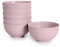 Juego de 6 Cuencos Classic de Plástico Duro Reutilizables e Irrompibles para Aperitivos, Postres Fiestas y Eventos (540ML, Rosa)