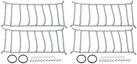 AXspeed 4 Stücke Metall Anti-Skid Schneeketten Reifen Ketten Für 114mm Reifen 1/10 TRX-4 trx4 RC Crawler Car Upgrade