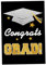 HONMEET 1 Stück Graduierung Diplom Rasen Themenorientiert Doppelseitig Terrasse Dekoration Dekoration Dekorativ Für Hof Polyester Gartentuch Banner Cap Flagge Vertikal Party Haus Grad