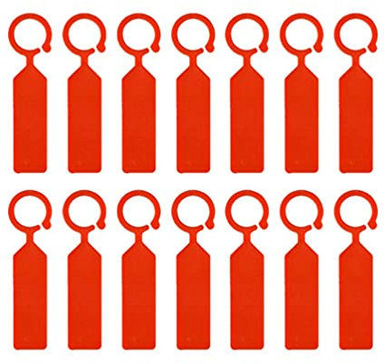 200 pièces étiquettes de plantes suspendues pour pépinière marqueurs d'identification de plantes réutilisables crochet arbre étiquette plaque d'immatriculation pour jardinage planteur signe rouge