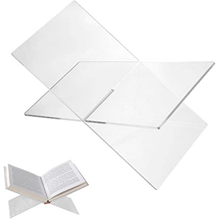 Acryl-Buchständer zum Lesen, X-förmiger Durchsichtiger Buchhalter, Leseständer für Offene Geschlossene Bücher, X-Form Vitrine Präsentationsständer Zum Präsentieren Von Bildern, Büchern,Musikblätt (1)
