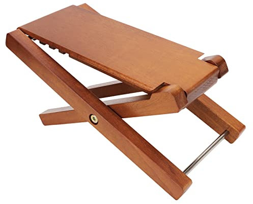 Hölzerne Gitarren-Fußstütze, Höhenverstellbarer Faltbarer Gitarren-Fußhocker für die Leistung von Gitarrenspielern (Eschenholz) Ständer, Hocker und Stühle, Abdecktücher