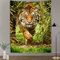 CHENGOR Tiger in Bambus Wald Tapisserie Tier König Dschungel Wandbehang Wandteppich für Wohnzimmer Schlafzimmer Wohnheim Männerhöhle Hintergrund 100 x 150 cm
