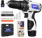 Cordless Drill Set, Power Drill Kit with 1.3Ah Battery and Charger, 2 Variable Speed, Electric Drill Impact Drill Set for Tighten Loosen Screws/Nuts, Wall Punching, Built-in LED