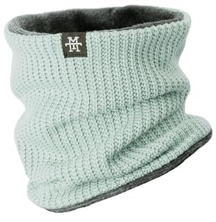 Manufaktur13 Knit Neckwarmer - Halstuch,Schlauchschal, Fleeceschal, Multifunktionsschal, Schal für Damen und Herren, Winddicht, Outdoor (Old Green)