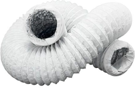 H&C VENT 160mm / 6.29 inch Ducting Hose Pipe │ Flexible Aluminium/PVC Tube │ Aircon Duct Hose │ Ventilation Flex Pipe │ Tumble Dryer, Gas Cooker, Exhaust Extractor fan, Air Conditioner (Air con, AC)