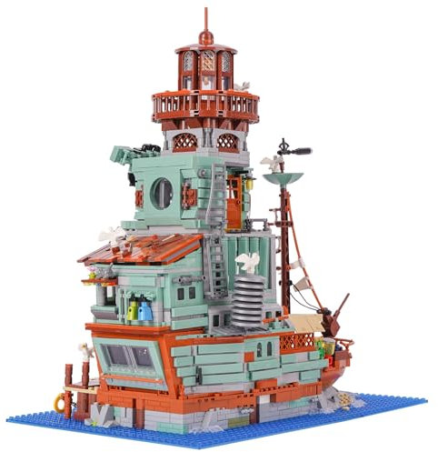 Oichy Habor Hotel Bauspielzeug Kreatives Mini Pier-Schiff Bausteine Sets STEM Konstruktionsspielzeug für Kinder Jugendliche Erwachsene (2142 Stück)