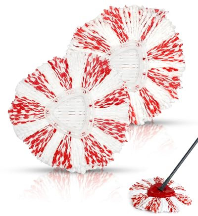 2 Balai Serpillère Microfibre Remplacement Compatible avec Vileda 3 en 1 Vadrouille Turbo Serpillère Recharge Lavable en Machine pour Tous Les sols