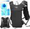 Zelnff Trinkweste-Rucksack, leichter Laufrucksack, Laufweste, Handyhalter, Marathonläufer, Radfahren, Wandern, Skifahren, Rucksack mit 2 l Blase und 500 ml weicher Flasche