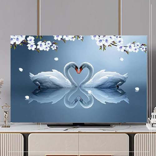 32-85in Indoor Universal TV Cover Monitor Cover LCD LED Wall-mounted Curved Screen Cover Plasma TV Screen Protector Cloth Bedroom Painting Pattern Television Cover(Color:color3,Size:40-43in)