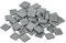 QUARKZMAN Mosaikfliesen, Glasmosaik Mosaiksteine zum Basteln Mini Mosaikfliese DIY Hobbys Handgemachter Kristall Freier Handwerksmaterial Kreativität (Grau Packung mit 100)