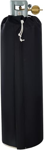 VEVOR Coperta Riscaldante per Serbatoio di Propano, 280 W, Copertura Isolata per Bombole di Gas da 45 kg, con Temperatura Regolabile, Tessuto Oxford Resistente e Impermeabile, 1350x1277x17mm, Nero