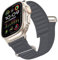 Kompatibel mit Apple Watch Ultra 2/1 Armband, Alpine Loop Ultra Textil Stretch Nylon Sport Strap Geflochtenes für 49mm 46mm 45mm 44mm iWatch Series SE 10/9/8/7/6/5/4/3 Herren Damen,Grau