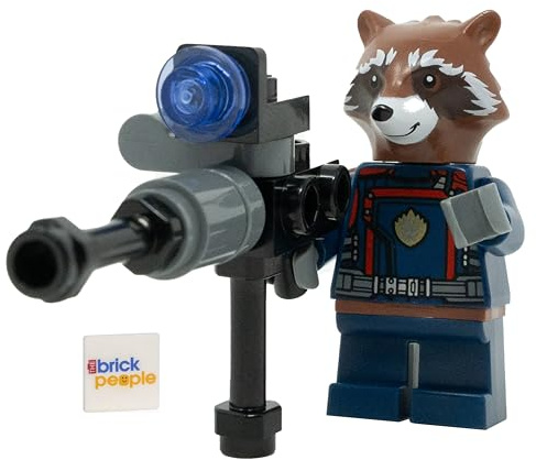 LEGO Marvel Superhelden: Rakete Waschbär Minifigur mit Blaster