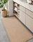COLOR&GEOMETRY Lange Badteppiche rutschfest Waschbar- 60 x 150 cm Chenille Absorbierende Badvorleger Badezimmerteppich Schnelltrocknend, Beige Badematte für Badezimmer, Dusche, Badewanne