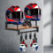 Porte Casque Moto, WDKXCN Polyvalent Support Casque Moto, Bois Support Mural Casque Moto, Support de Casque Moto pour Équipement de Moto, de Cyclisme, Chapeau et Perruque, Cintre de Veste