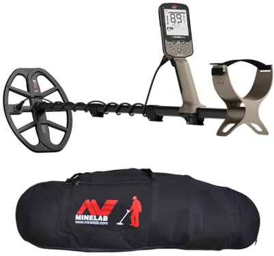 MINELAB X-Terra Elite Bundle Wasserdichter All Terrain Coin & Treasure Metalldetektor für Erwachsene, Multi-IQ Präzisions-Targeting mit gleichzeitiger Multifrequenz-Technologie, inklusive