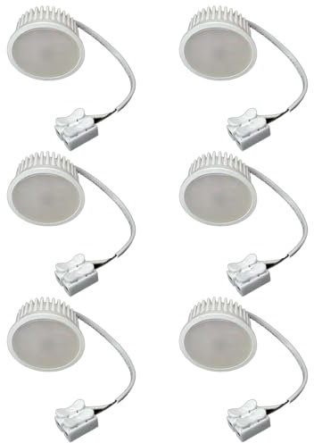 LED Modul für einbauleuchten MR16 50mm Warmweiß 3000K Satiniert 120° Raumlicht 400 Lumen 5W = 40W - geringe Einbautiefe 6336 (10, Warmweiß)