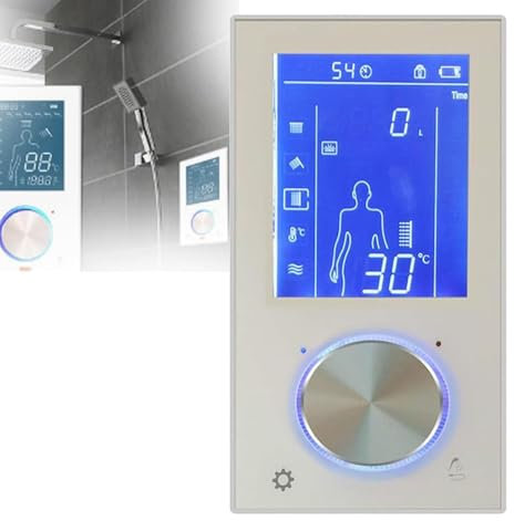 DPLXFPP Digital Valve Shower Controller, 3 Ways LED Touch Screen Control Thermostat Display, Shower Trim Digital Valve, Well Made for Shower Hub