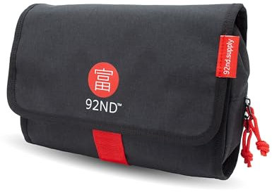 Kulturbeutel zum Aufhängen für Herren und Kinder, Reise-Kulturbeutel, alle Fächer mit Reißverschluss verschließbar. Einfach mit dem robusten Haken und der Schlaufe aufzuhängen.