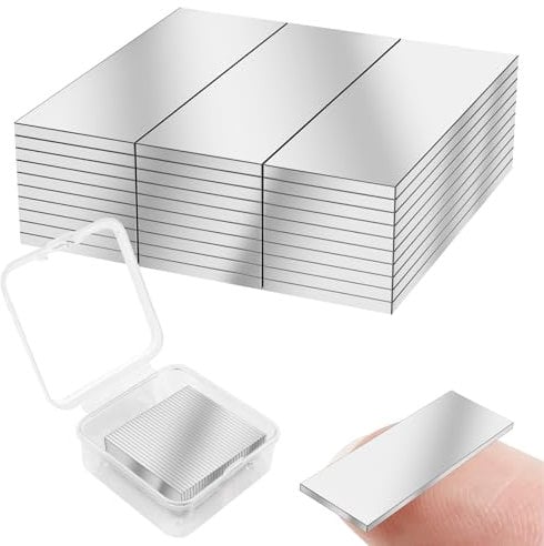 Comzantor 30 Stück Magnete Stark, Magnet Extra Stark Flach Rechteckig, Magnetleiste Selbstklebend, Stabmagnet, Minimagnete, Supermagnete, Starkmagnete Flach, für Whiteboards, Magnettafeln