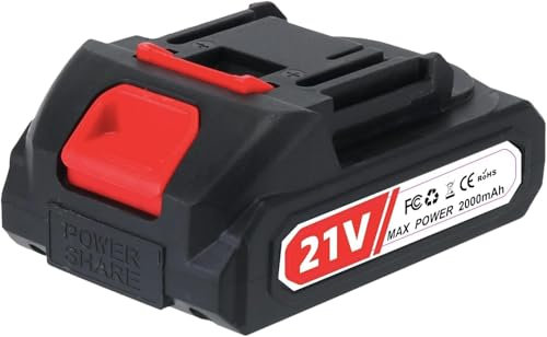 Batteria di backup ricaricabile da 21 V e 2000 mAh per tosaerba a batteria, tosaerba telescopici, tosaerba elettrici compatibili, mini motosega elettrica