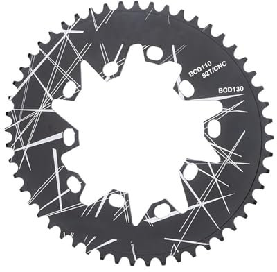 Plato ovalado 110/130BCD de aleación de aluminio de alta resistencia 52T/54T/56T/58T/60T, plato estrecho y ancho para bicicleta plegable de carretera